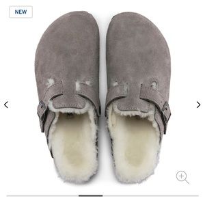 Birkenstock Boston Shearling Suede Leather